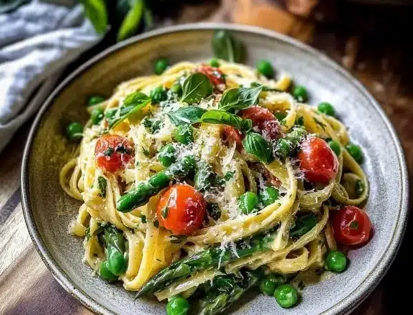 Creamy Spring Pasta Primavera Bursting with Fresh Flavor