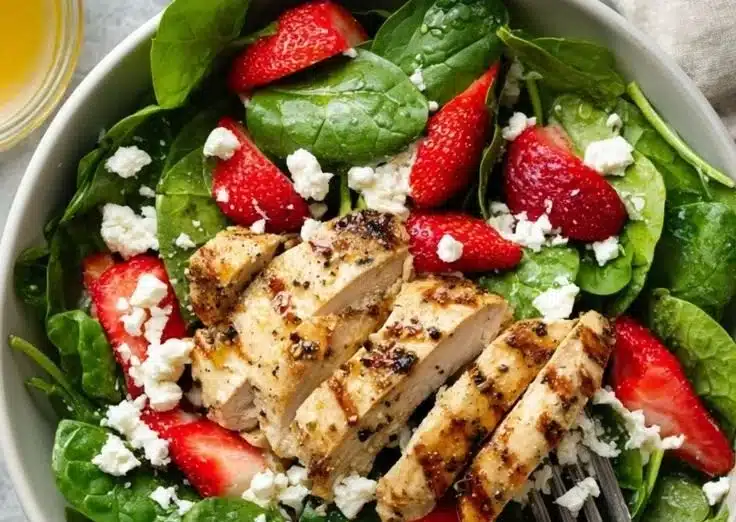 Grilled Chicken Salad with Strawberries