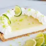 Deliciously tart and creamy Key Lime Pie served on a plate
