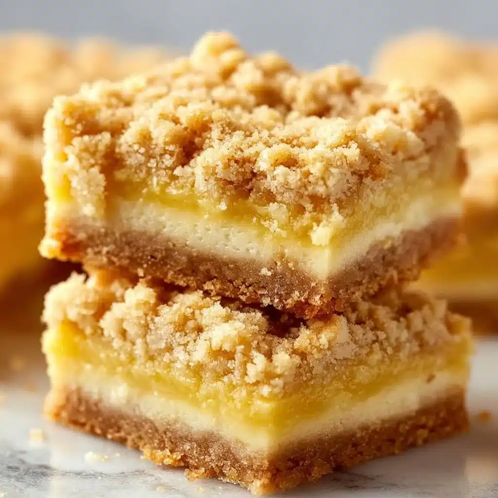 Delicious lemon crumb bars with buttery crust and zesty lemon filling