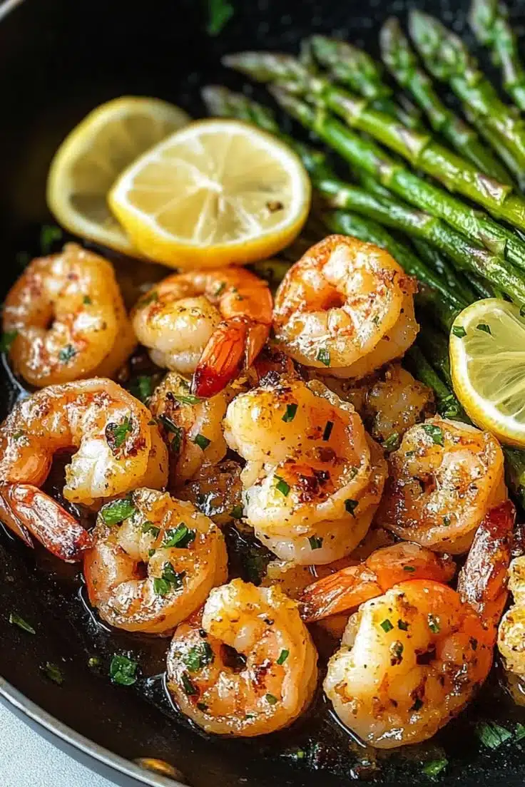 Lemon Garlic Shrimp and Asparagus