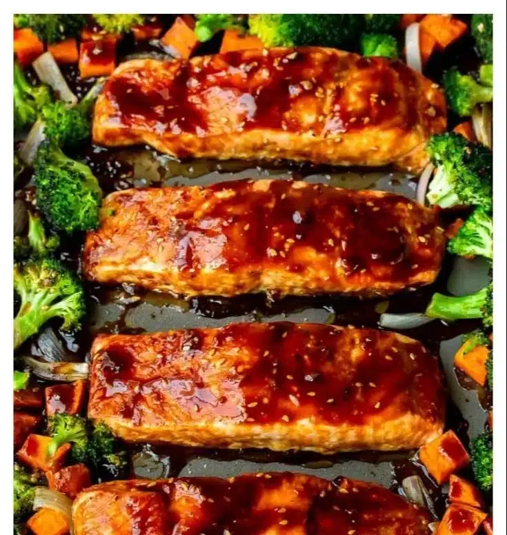 Sheet Pan Teriyaki Salmon and Veggies