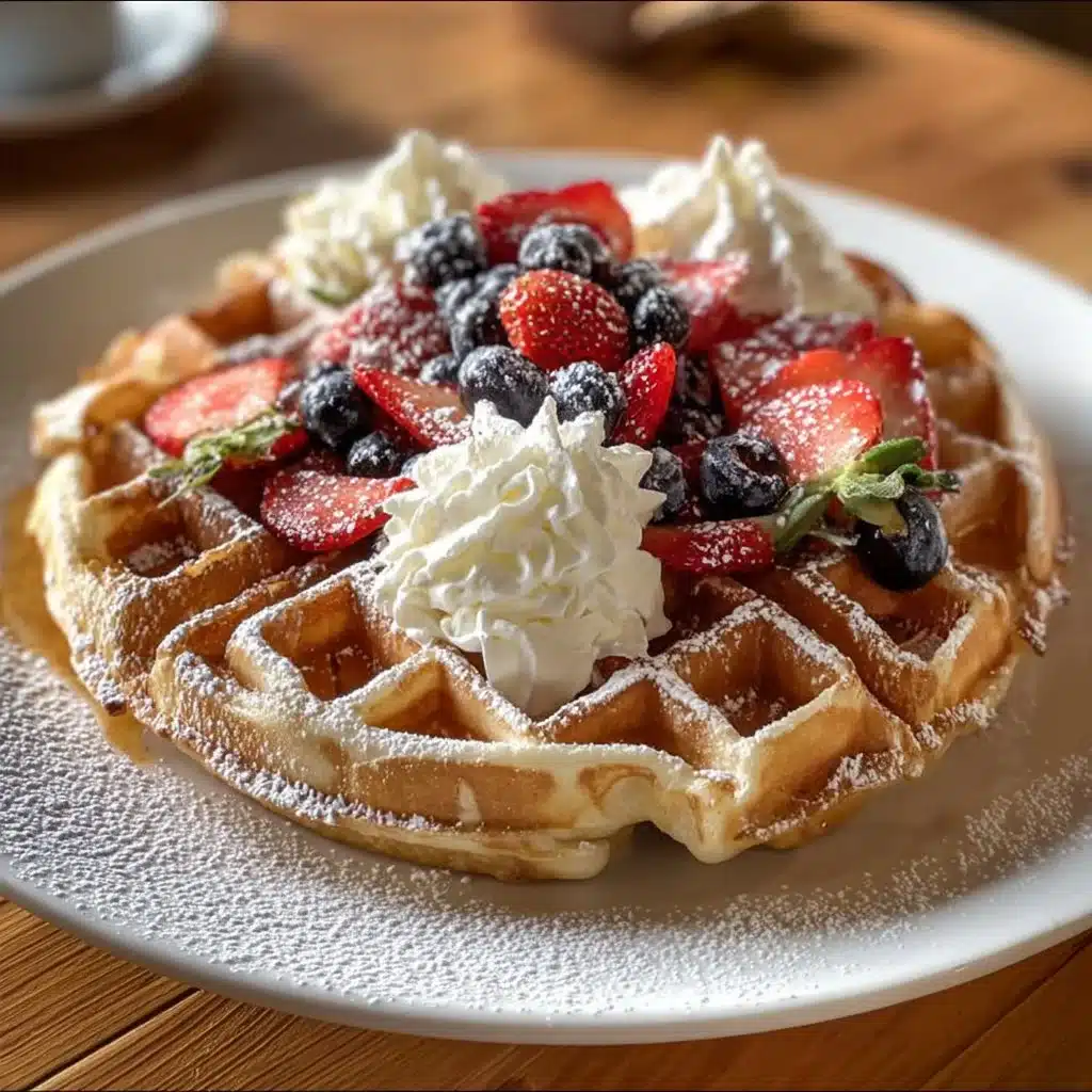 Delicious and creatively topped waffles with pizza flavors